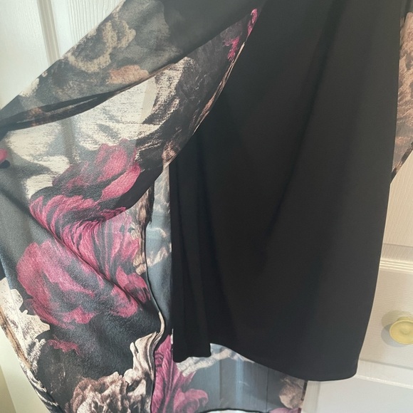 Le Chateau One Shoulder Floral Chiffon Dress NWOT size Xsmall - Picture 7 of 14